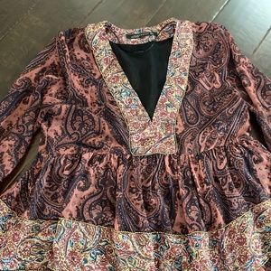 Embroidered Paisley short dress by Zara (S)